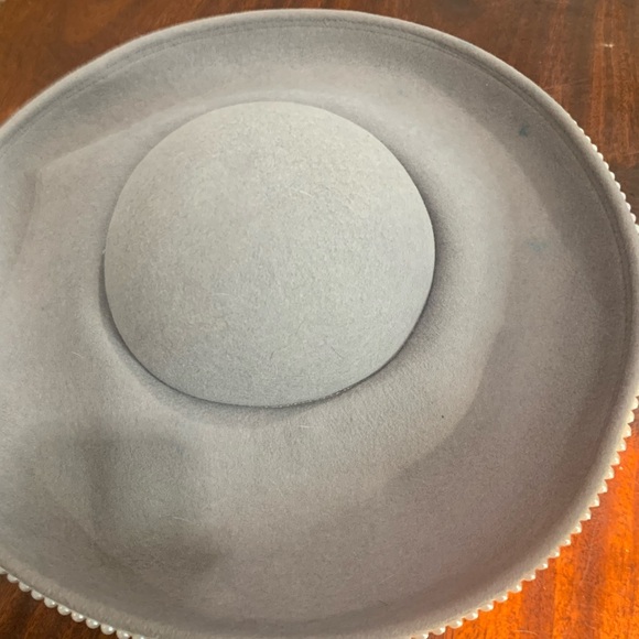 Vintage! Wool New York Model Pearl Beaded Rhinestone Hat - Picture 6 of 10